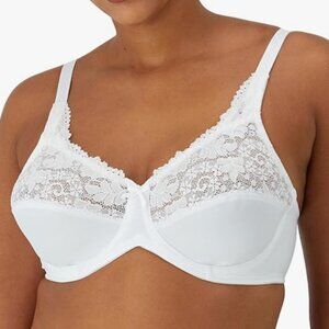 NWT Bali Womens Lilyette Minimizer Underwire Bra with Lace Trim, 38C